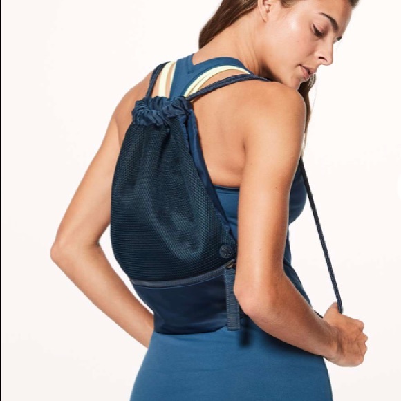 lululemon athletica Handbags - Lululemon Go Lightly Cinch Bag in Jaded Navy Blue